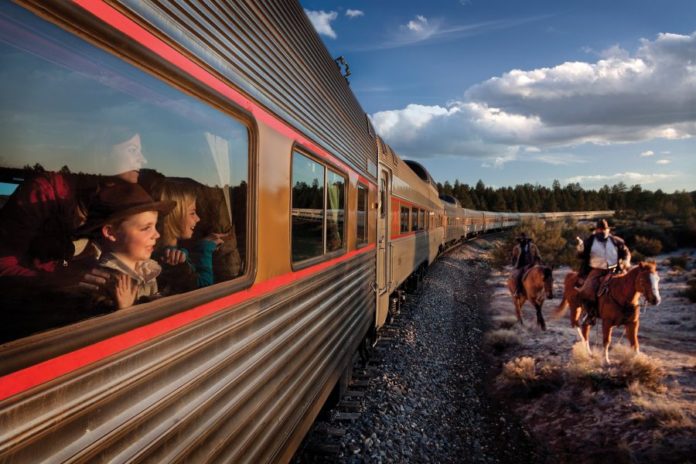 How long is the Grand Canyon train ride?