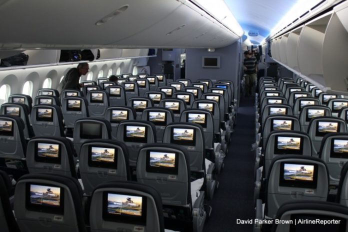 How many seats does a Boeing 787-9 have?
