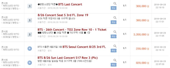 How much BTS tickets cost in rupees?