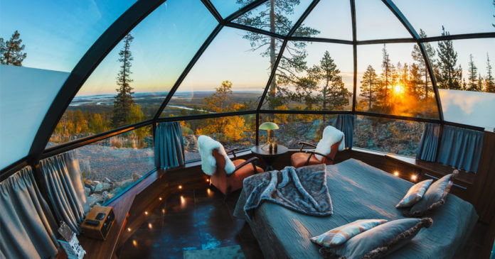 How much is a glass igloo in Finland?