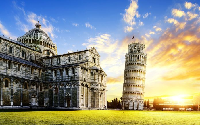 How was the Leaning Tower of Pisa built?