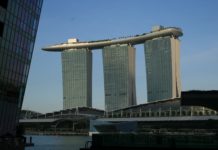 Is there a boat on top of buildings in Singapore? Is there a boat on top of buildings in Singapore?