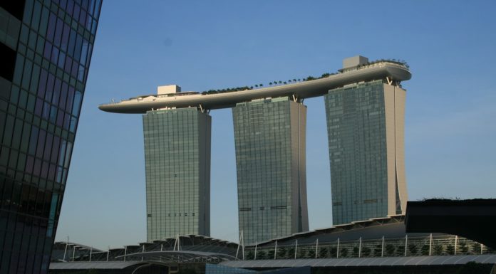 Is there a boat on top of buildings in Singapore? Is there a boat on top of buildings in Singapore?