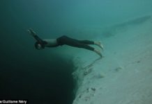 What did Divers find at the bottom of the Great Blue Hole? What did Divers find at the bottom of the Great Blue Hole?