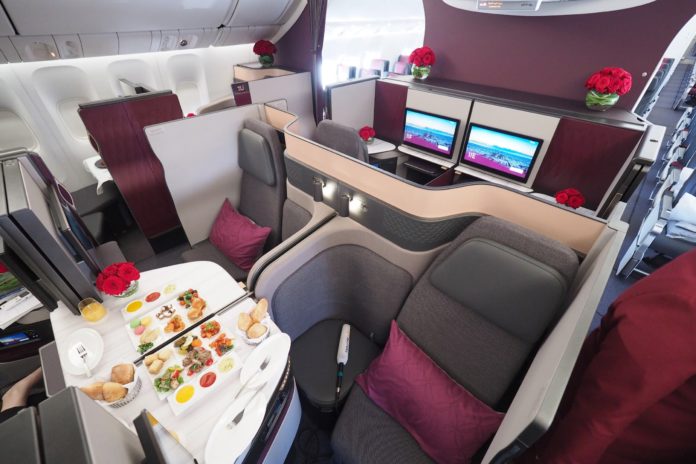 What is special in business class flight?