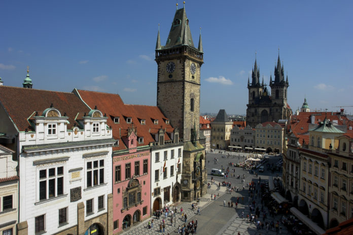 What is the statue in Old Town Square Prague?