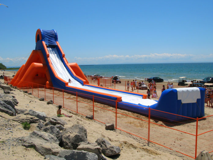 What is the tallest inflatable water slide?