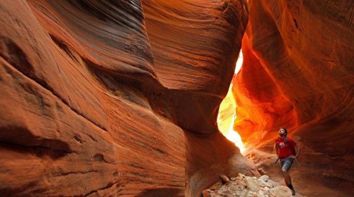 Where do you enter Red Rock Canyon?