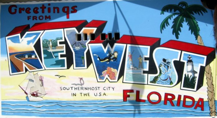 Where is the greetings from Key West mural?
