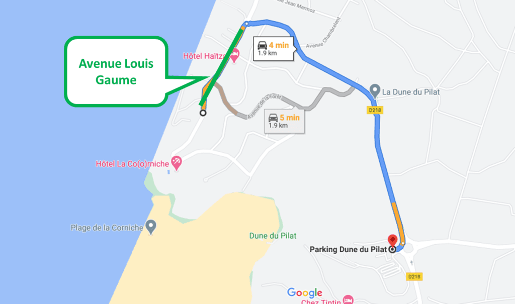 Itinéraire avenue Louis Gaume