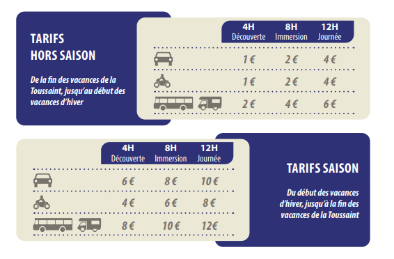 Tarif dune du pilat